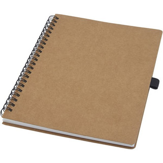 Cobble A5 wire-o recycled cardboard notebook with stone paper - EgotierPro 107732