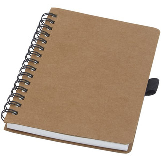 Cobble A6 wire-o recycled cardboard notebook with stone paper - EgotierPro 107733