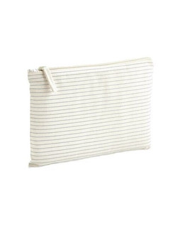 Westford mill W253 - Eco-Friendly Striped Organic Cotton Zipper Pouch