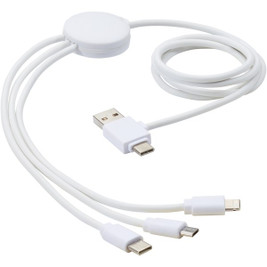 EgotierPro 124184 - Pure 5-in-1 charging cable with antibacterial additive