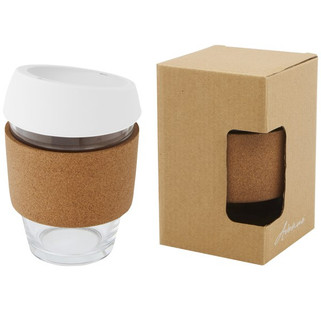 Eco-Friendly Borosilicate Glass Tumbler with Cork Grip - EgotierPro 100665