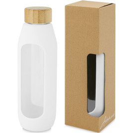 EgotierPro 100666 - Tidan 600 ml borosilicate glass bottle with silicone grip