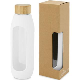 Tidan 600 ml borosilicate glass bottle with silicone grip - EgotierPro 100666