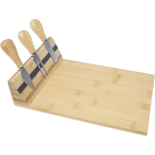 Seasons 113302 - Mancheg bamboo magnetic cheese board and tools