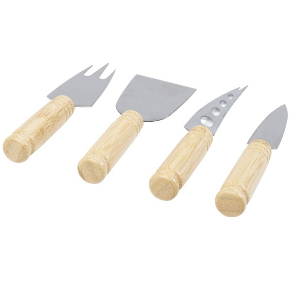 Cheds 4-piece bamboo cheese set - EgotierPro 113303