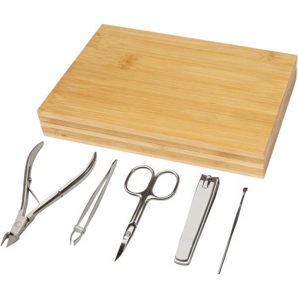 Ladia 5-piece bamboo manicure set - EgotierPro 126198