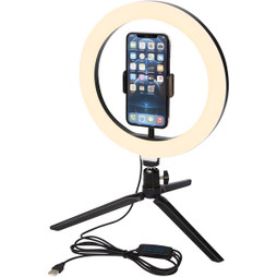 EgotierPro 124248 - Professionelles LED-Ringlicht mit Stativ und Handyhalter