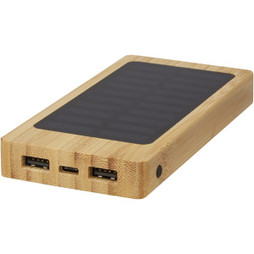 EgotierPro 124257 - Alata 8000mAh sol powerbank af bambus