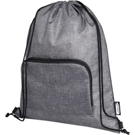 EgotierPro 120646 - Ash recycled foldable drawstring bag 7L