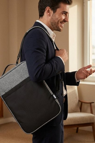 Reclaim 14" GRS recycled two-tone laptop sleeve 2.5L - EgotierPro 120654