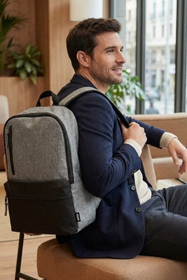 Reclaim 15" GRS recycled two-tone laptop backpack 14L - EgotierPro 120655