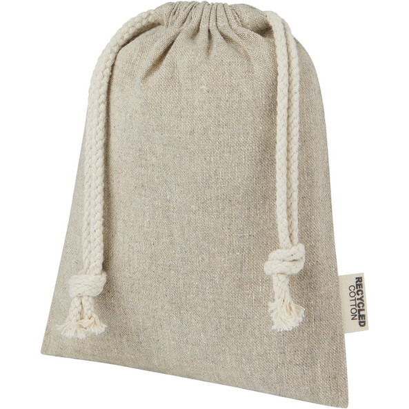 EgotierPro 120670 - Sac Cadeau en Coton Recyclé GRS 150g/m² 0.5L