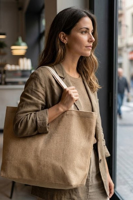 Juta 300 g/m² jute tote bag 12L - EgotierPro 120674