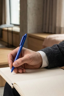 Eco-Friendly Monochrome Recycled Paper Ballpoint Pen - EgotierPro 107839