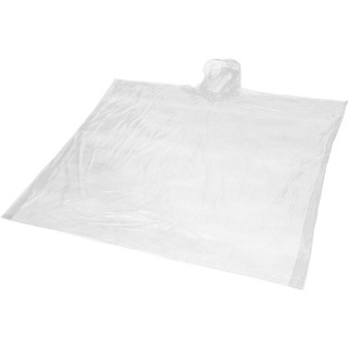 Mayan recycled plastic disposable rain poncho with storage pouch - EgotierPro 109417