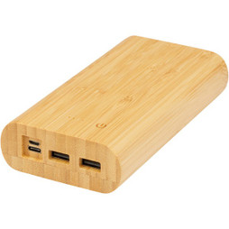 EgotierPro 124324 - Tulda bamboe powerbank 20,000 mAh