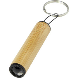 EgotierPro 104567 - Cane bamboo key ring with light