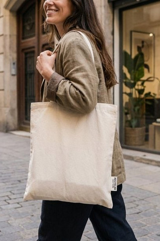 Sac shopping Madras en coton certifié GRS de 140 g/m2 de 7 L - EgotierPro 120695