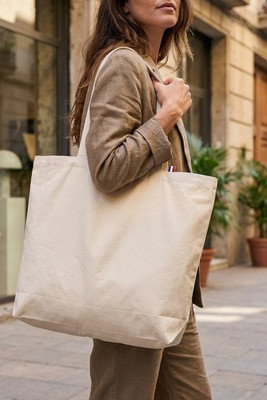 Cannes 200 g/m2 recycled shopper tote bag 10L - EgotierPro 120696