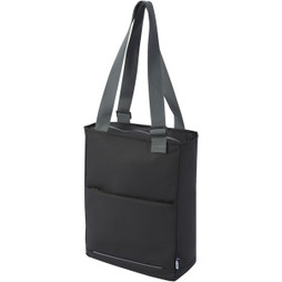 EgotierPro 130038 - Aqua 14" GRS recycled water resistant laptop tote bag 14L
