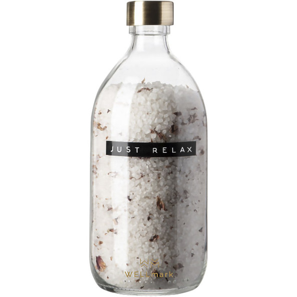 WELLmark 126307 - Wellmark Just Relax Badesalz mit Rosenduft, 500 ml