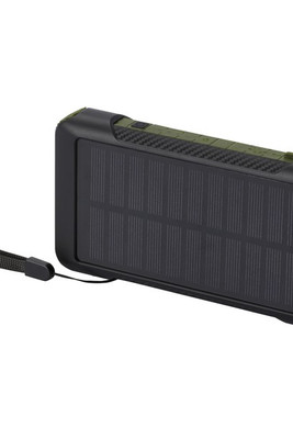 Soldy 10.000 mAh RCS recycled plastic solar dynamo power bank - EgotierPro 124346