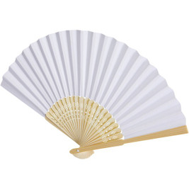 EgotierPro 127040 - Elegant Bamboo and Paper Hand Fan Collection