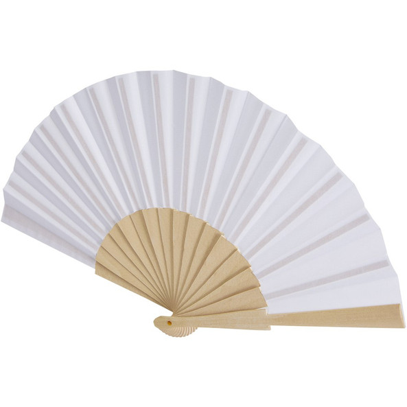 EgotierPro 127041 - Eleganter Handfächer aus Holz und Polyester