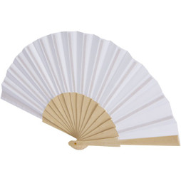 EgotierPro 127041 - Eleganter Handfächer aus Holz und Polyester