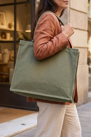 Page 500 g/m² Aware™ recycled book tote bag - EgotierPro 120711