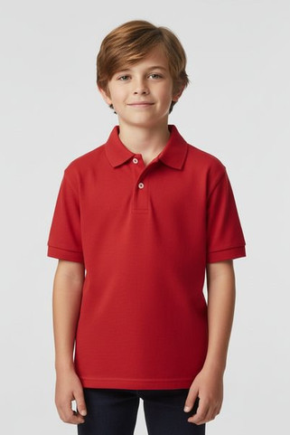 Gildan G8800B - Gildan Youth DryBlend Polo - Red, Regular Fit