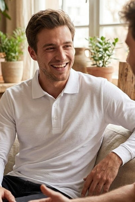 Malfini 241 - Langarm Piqué Polo mit Knopfleiste