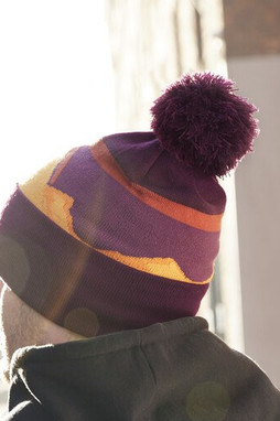 BEECHFIELD BF395R - POMPOM MOUNTAIN PEAKS BEANIE