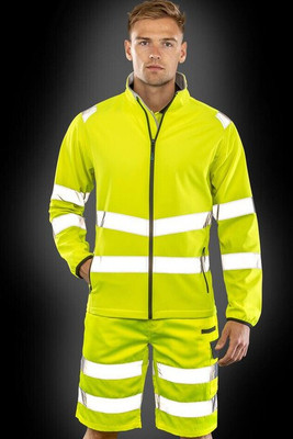 RESULT RS505X - 2-layer high visibility Softshell jacket.