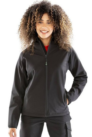 RESULT RS911F - RECYCLED 3-LAYER PRINTABLE HOODED SOFTSHELL