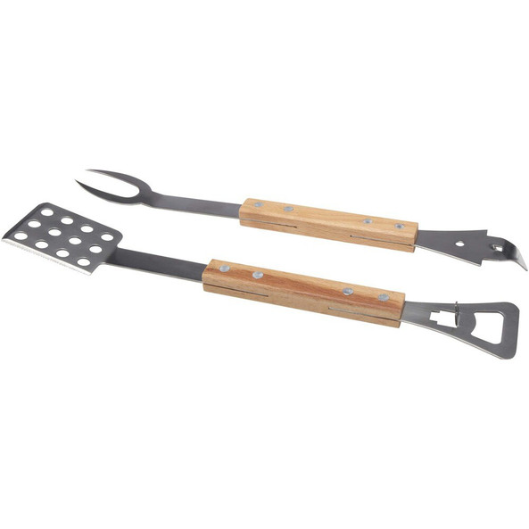 Seasons 113358 - Fajro BBQ Værktøjssæt i Egetræ og Stål