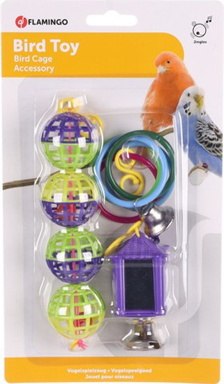 Flamingo f-100317 - Jouet pour perruches Anneau Balle Lanterne