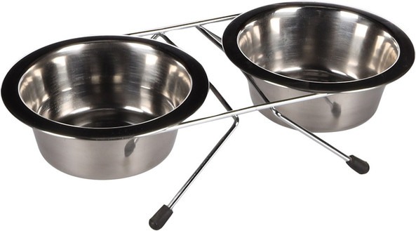 Flamingo f-1030085 - Gamelle pour la nourriture et l'eau Duo dinner support