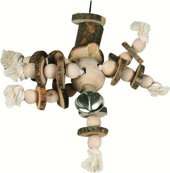 Flamingo f-102647 - Jouet en Bois avec Cloche pour Oiseaux Heureux