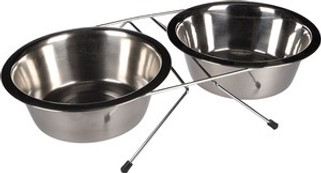 Flamingo f-1030105 - Gamelle pour la nourriture et leau Duo dinner support