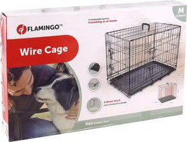 Flamingo f-1030491 - Foldable Metal Dog Crate with Easy Clean Tray