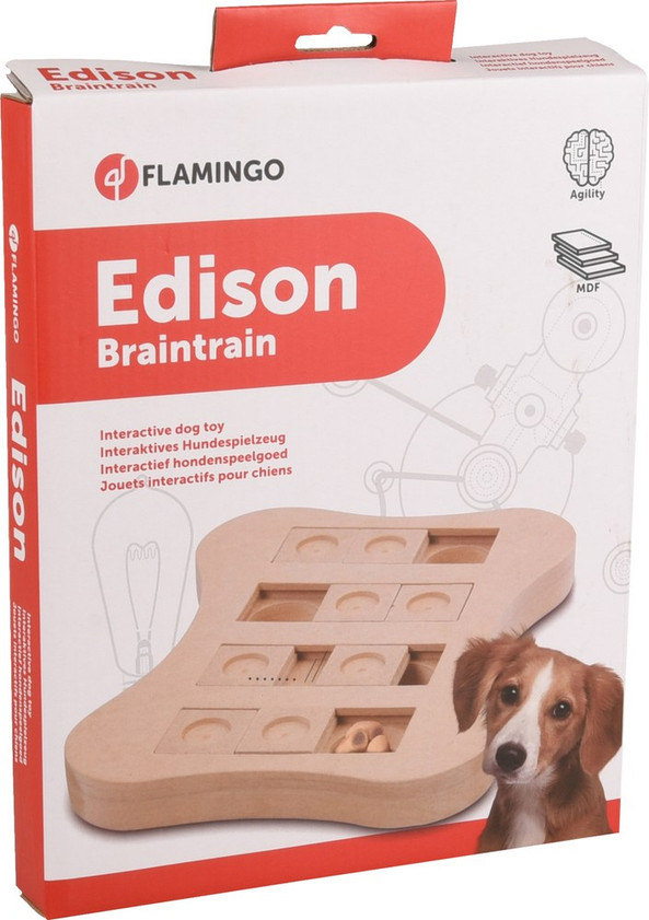 Flamingo f-1030485 - Jouet Brain train Os Brun clair