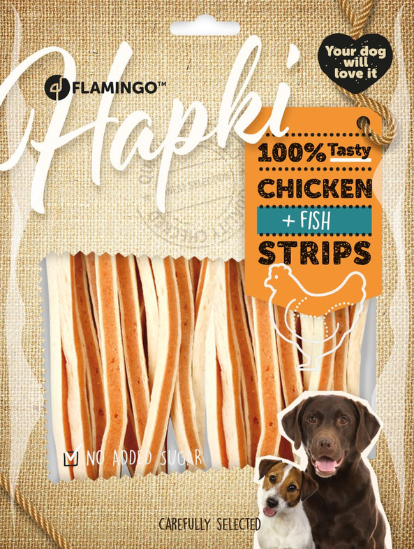 Flamingo f-1030701 - Friandises Lanières avec poulet & Poisson