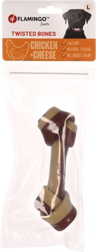 Flamingo f-1030666 - Friandises Noué Os avec poulet & Fromage