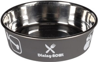 Flamingo f-1030950 - Gamelle pour la nourriture et leau Rond Anthracite & Argent