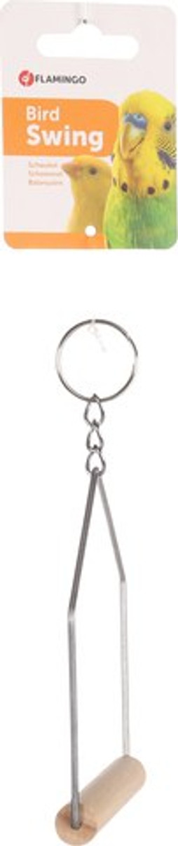 Flamingo f-1030898 - Balançoire en Bois pour Oiseaux Heureux