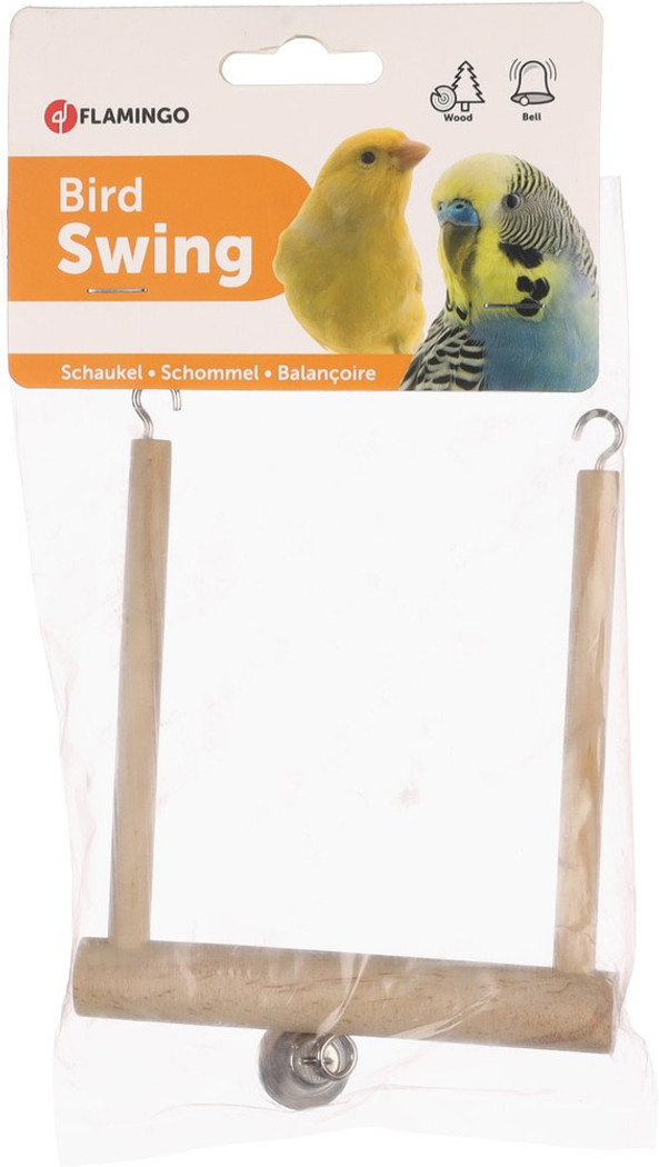 Flamingo f-1030899 - Balancelle en Bois avec Cloche pour Oiseaux
