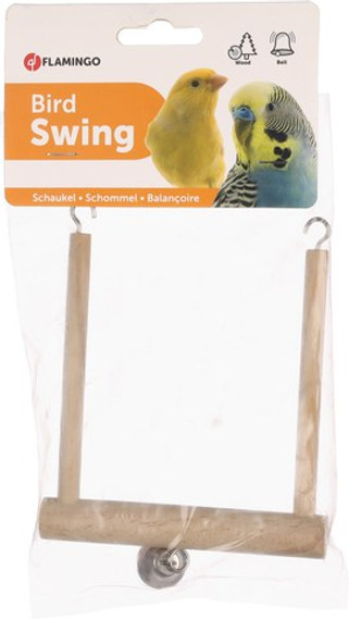 Flamingo f-1030899 - Balancelle en Bois avec Cloche pour Oiseaux