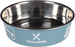 Flamingo f-1030960 - Gamelle pour la nourriture et leau Rond Bleu-gris & Argent