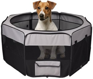 Flamingo f-1031296 - Parc à Chiots Léger et Sécurisé avec Poches